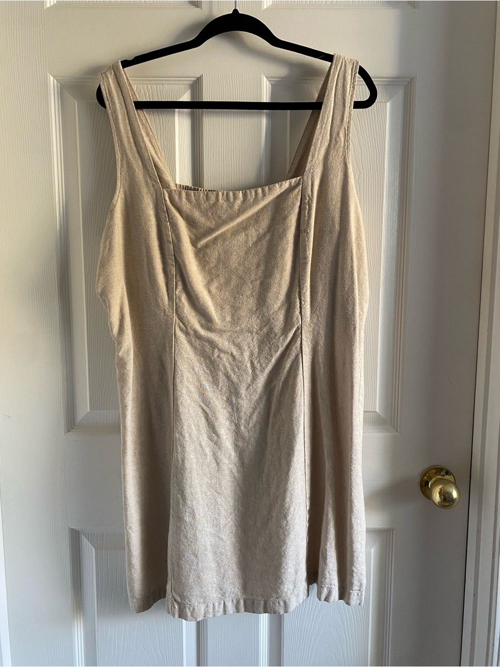 Old Navy Sleeveless Square-Neck Cream Dress